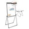 Universal 29 in. x 41 in. Foldable Double-Sided Dry Erase Easel With 2 Configurations - White Surface/Black Plastic Frame